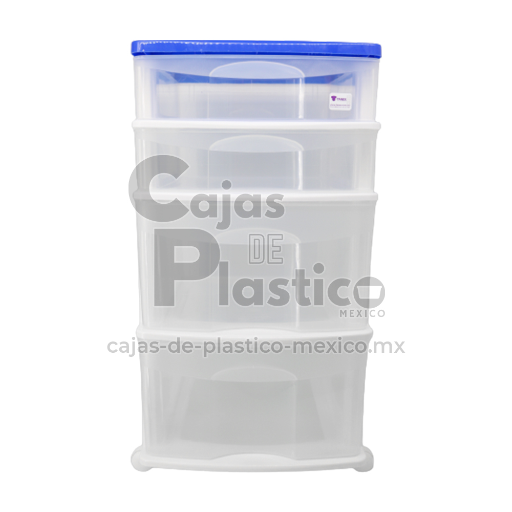 Cajonera de Plástico 2 Cajones Chicos y 2 Grandes - Cajas de Plástico México