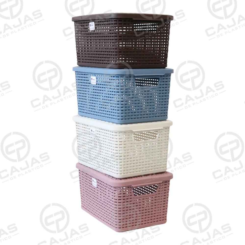Caja Rattan Con Tapa Mexico CDMX 05
